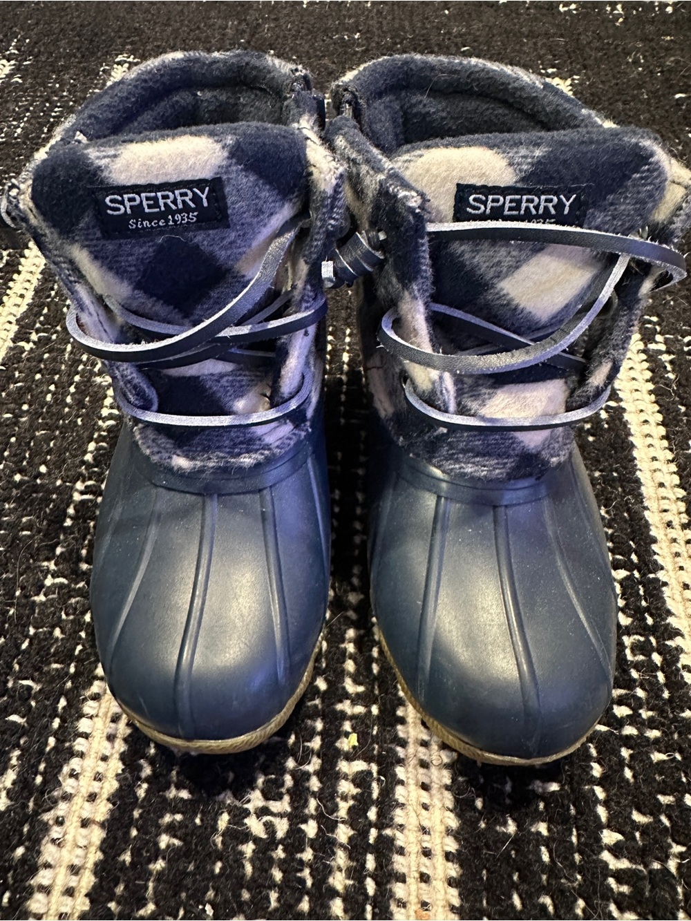 Sperry Rain Boots - blue fleece